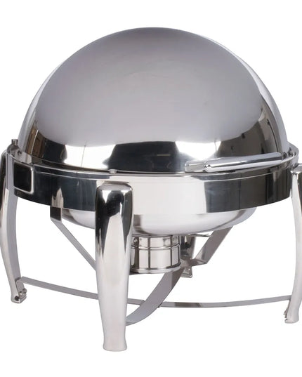 Vollrath T3605 Round Chafer w/ Roll-Top Lid & Chafing Fuel Heat