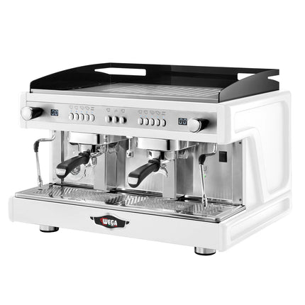 WEGA | Airy – Commercial 2-Group Espresso Machine – 3.85 kW – with 2 Steam Wands & Hot Water – White