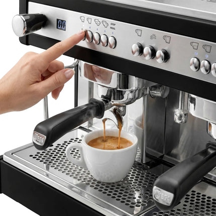 WEGA | Airy – Commercial 2-Group Espresso Machine – 3.85 kW – with 2 Steam Wands & Hot Water – Black
