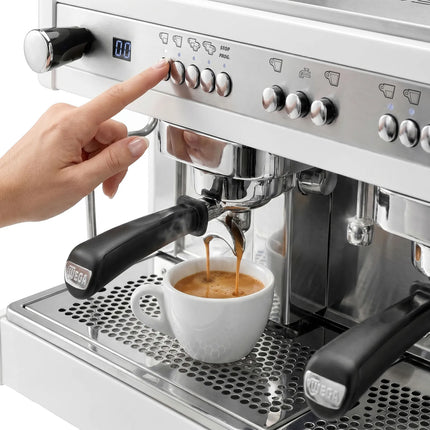 WEGA | Airy – Commercial 2-Group Espresso Machine – 3.85 kW – with 2 Steam Wands & Hot Water – White