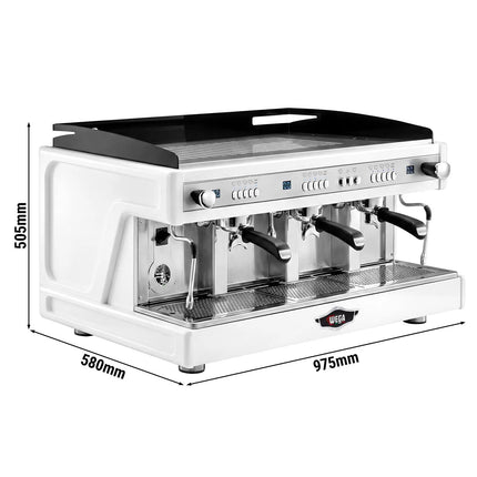 WEGA | Airy – Commercial 3-Group Espresso Machine – 5.6 kW – with 2 Steam Wands & Hot Water – White