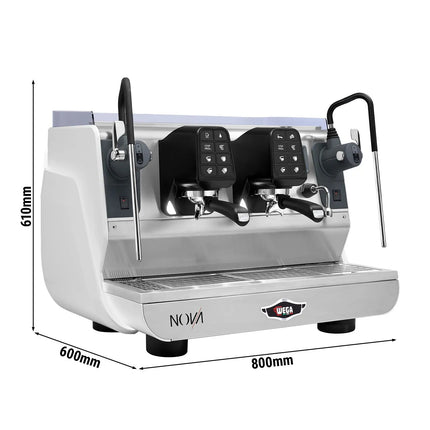 WEGA | Commercial 2-Group Espresso Machine – 2 Steam Wands & Hot Water – Touchscreen