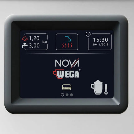 WEGA | Commercial 2-Group Espresso Machine – 2 Steam Wands & Hot Water – Touchscreen