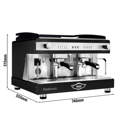 WEGA | Commercial 2-Group Espresso Machine – Steam Wand & Hot Water