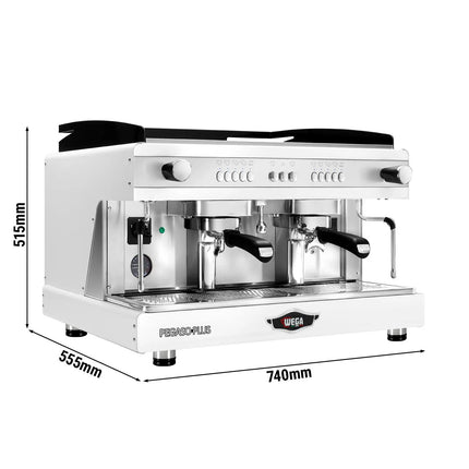 WEGA | Commercial 2-Group Espresso Machine – Steam Wand & Hot Water
