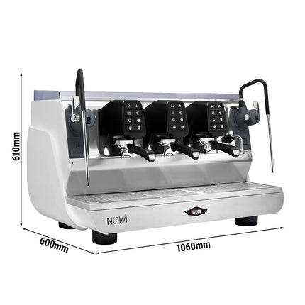 WEGA | Commercial 3-Group Espresso Machine – 2 Steam Wands & Hot Water – Touchscreen