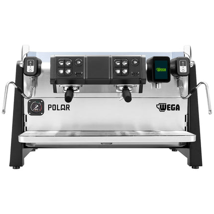WEGA | Polar – Commercial 2-Group Espresso Machine – 5.2 kW – with 2 Steam Wands & Hot Water – Touch – Black