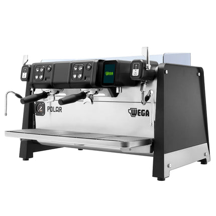 WEGA | Polar – Commercial 2-Group Espresso Machine – 5.2 kW – with 2 Steam Wands & Hot Water – Touch – Black