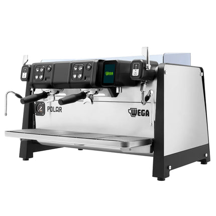 WEGA | Polar – Commercial 2-Group Espresso Machine – 5.2 kW – with 2 Steam Wands & Hot Water – Touchscreen – Stainless Steel