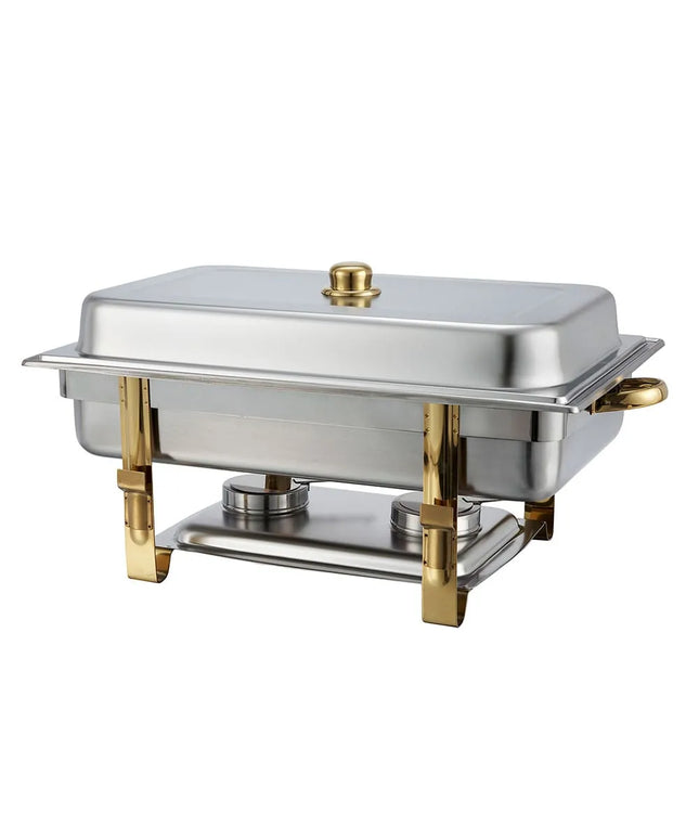 Winco 201 Full Size Chafer w/ Lift Off Lid & Chafing Fuel Heat