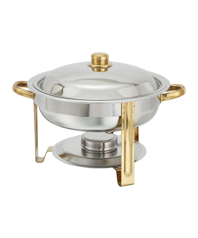 Winco 203 Round Chafer w/ Lift-off Lid & Chafing Fuel Heat