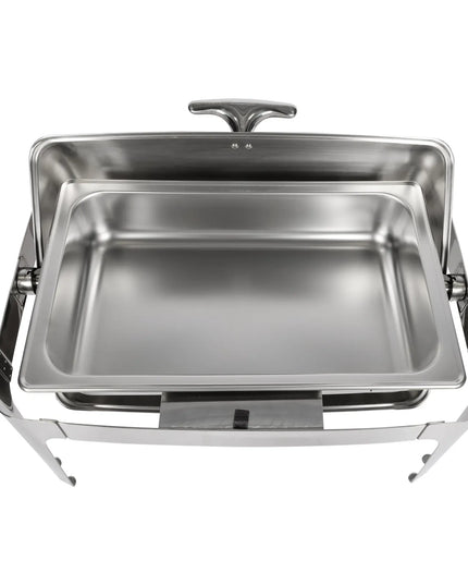 Winco 601 Full Size Chafer w/ Roll-top Lid & Chafing Fuel Heat