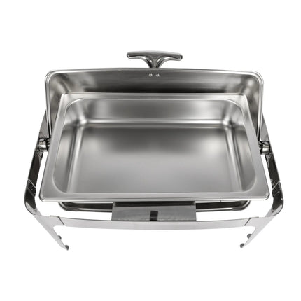 Winco 601 Full Size Chafer w/ Roll-top Lid & Chafing Fuel Heat