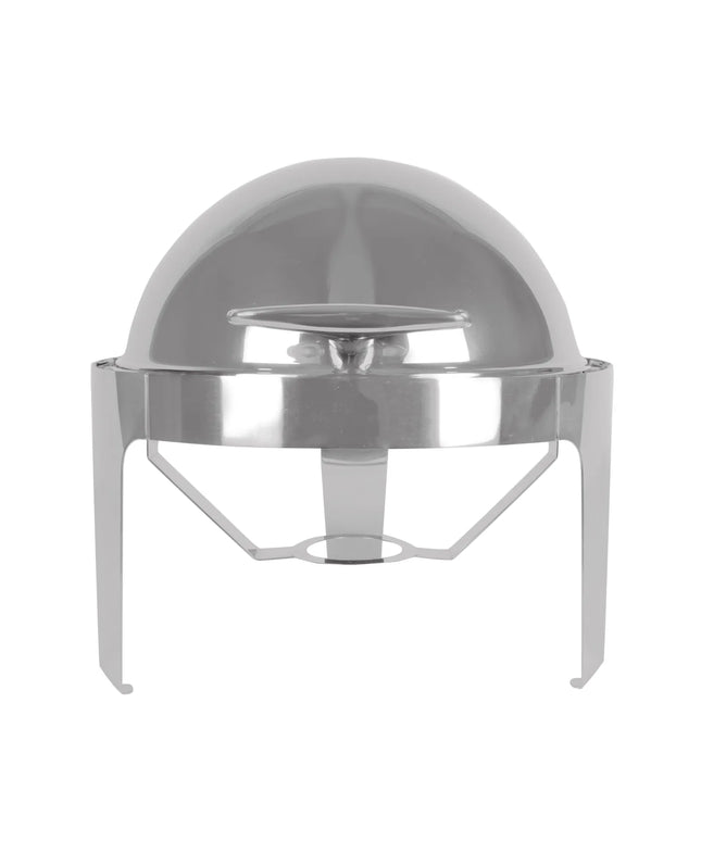 Winco 602 Round Chafer w/ Roll-Top Lid & Chafing Fuel Heat