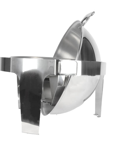 Winco 602 Round Chafer w/ Roll-Top Lid & Chafing Fuel Heat