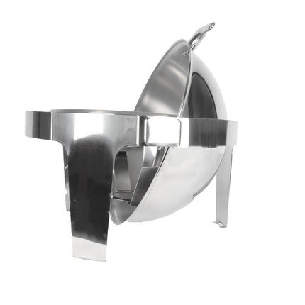 Winco 602 Round Chafer w/ Roll-Top Lid & Chafing Fuel Heat