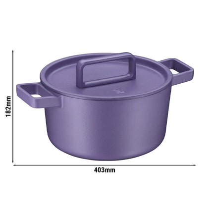 WMF | FLAVOUR - Pot - Ø 240mm - Cast iron - 5.2 liters - incl. lid - Purple