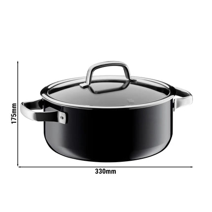 WMF | Fusiontec Mineral - Frying pot - Ø 240mm - 4.4 liters - incl. glass lid - black