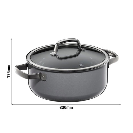 WMF | Fusiontec Mineral - Frying pot - Ø 240mm - 4.4 liters - incl. glass lid - Platinum