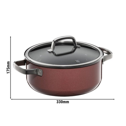 WMF | Fusiontec Mineral - Frying pot - Ø 240mm - 4.4 liters - incl. glass lid - Rose Quartz