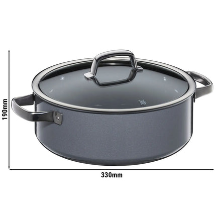 WMF | Fusiontec Mineral - Frying pot - Ø 280mm - incl. glass lid - Platinum