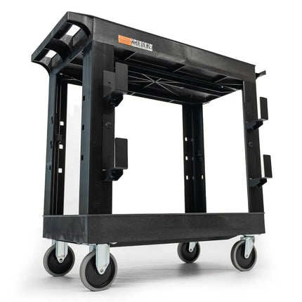 Xe Đẩy Công Nghiệp Nhựa Chịu Lực Luxor 2 Tầng Tải Trọng 272.11 kg Kệ Khay EC11-NDUST-B
