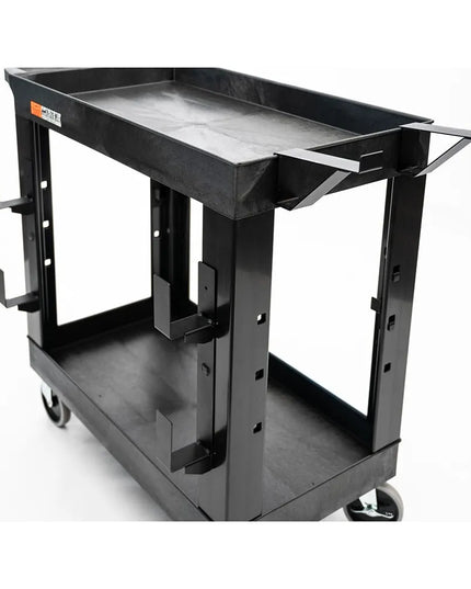 Xe Đẩy Công Nghiệp Nhựa Chịu Lực Luxor 2 Tầng Tải Trọng 272.11 kg Kệ Khay EC11-NDUST-B