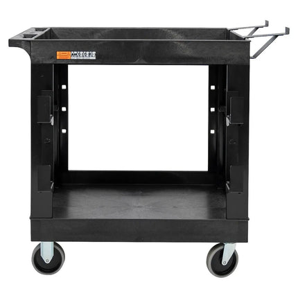 Xe Đẩy Công Nghiệp Nhựa Chịu Lực Luxor 2 Tầng Tải Trọng 272.11 kg Kệ Khay EC11-NDUST-B