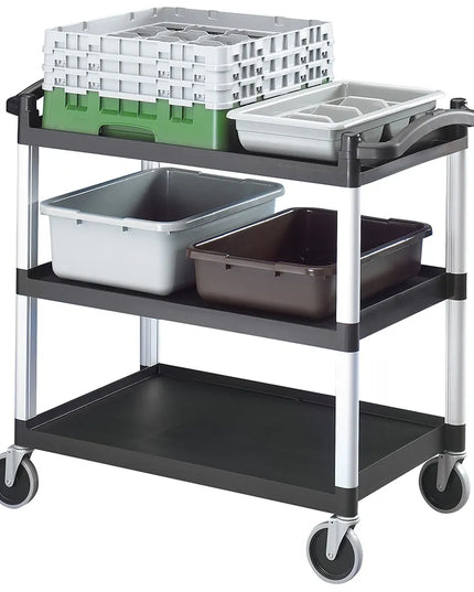 Xe Đẩy Phục Vụ Cambro BC340KD110 3 Tầng Polymer Tải Trọng 181.41 kg Thành Cao