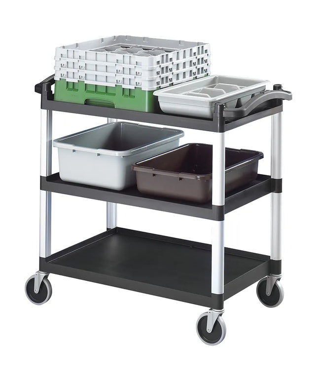 Xe Đẩy Phục Vụ Cambro BC340KD110 3 Tầng Polymer Tải Trọng 181.41 kg Thành Cao