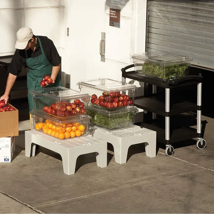 Xe Đẩy Phục Vụ Cambro BC340KD110 3 Tầng Polymer Tải Trọng 181.41 kg Thành Cao