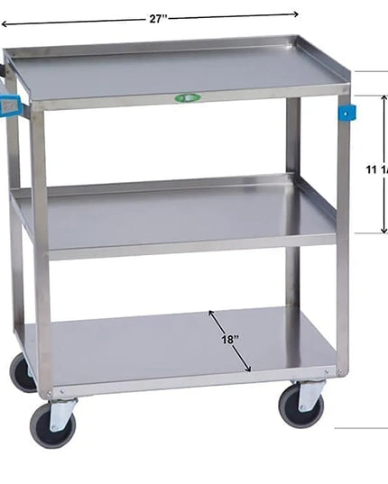 Xe Đẩy Phục Vụ Lakeside 422 3 Tầng Inox Tải Trọng 226.76 kg Thành Cao