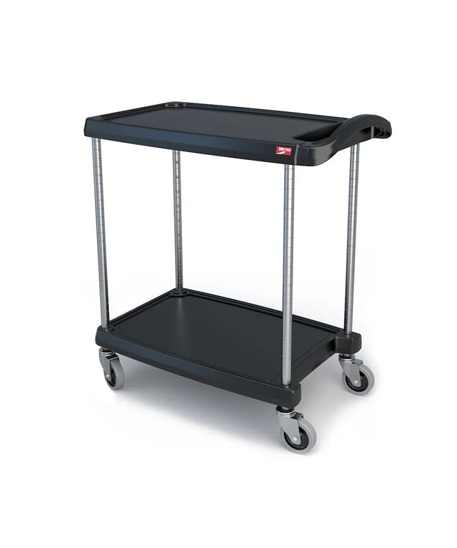 Xe Đẩy Phục Vụ Metro MY1627-24BL 2 Tầng Polymer Tải Trọng 136.05 kg Thành Chống Trượt