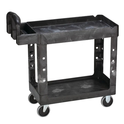 Xe Đẩy Phục Vụ Rubbermaid FG450088BLA 2 Tầng Polymer Tải Trọng 226.76 kg Thành Cao