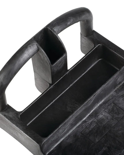 Xe Đẩy Phục Vụ Rubbermaid FG450088BLA 2 Tầng Polymer Tải Trọng 226.76 kg Thành Cao