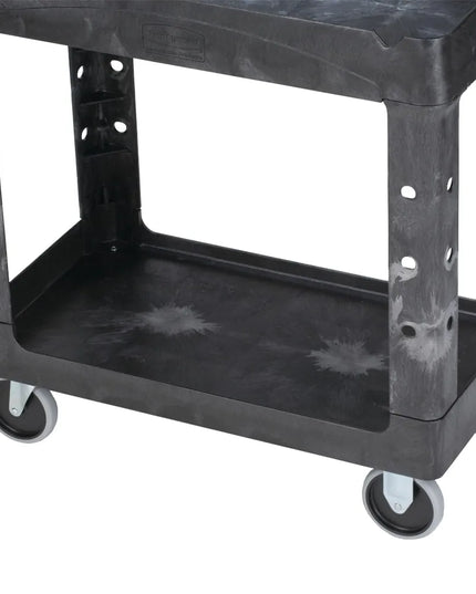 Xe Đẩy Phục Vụ Rubbermaid FG450088BLA 2 Tầng Polymer Tải Trọng 226.76 kg Thành Cao