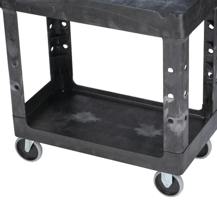 Xe Đẩy Phục Vụ Rubbermaid FG450088BLA 2 Tầng Polymer Tải Trọng 226.76 kg Thành Cao