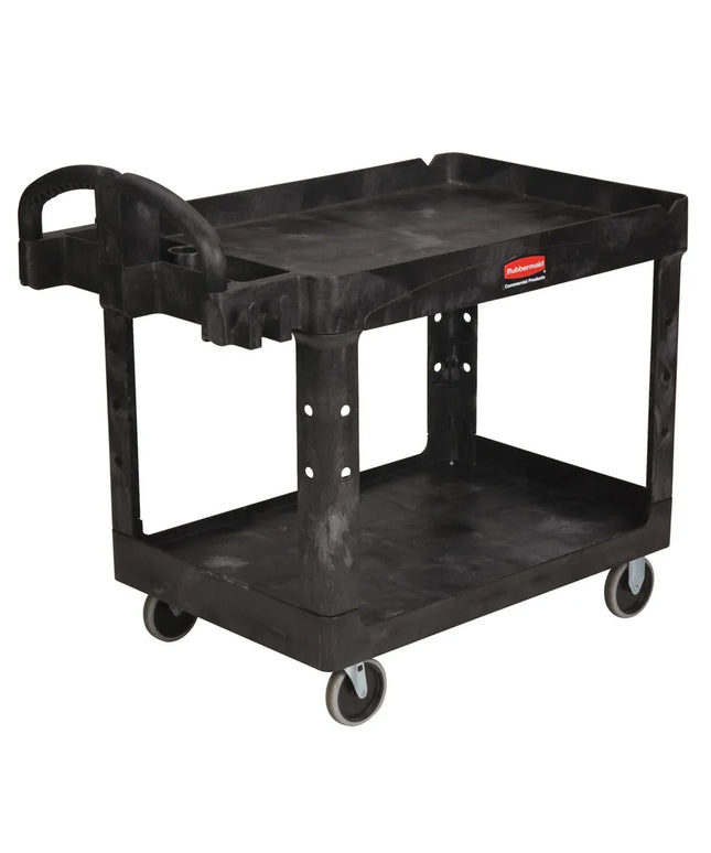 Xe Đẩy Phục Vụ Rubbermaid FG452088BLA 2 Tầng Polymer Tải Trọng 226.76 kg Thành Cao