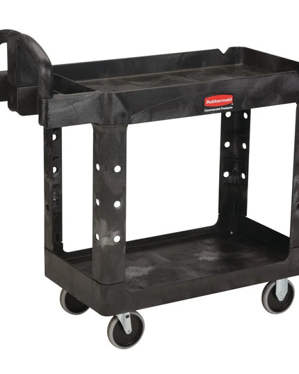 Xe Đẩy Phục Vụ Rubbermaid FG452088BLA 2 Tầng Polymer Tải Trọng 226.76 kg Thành Cao