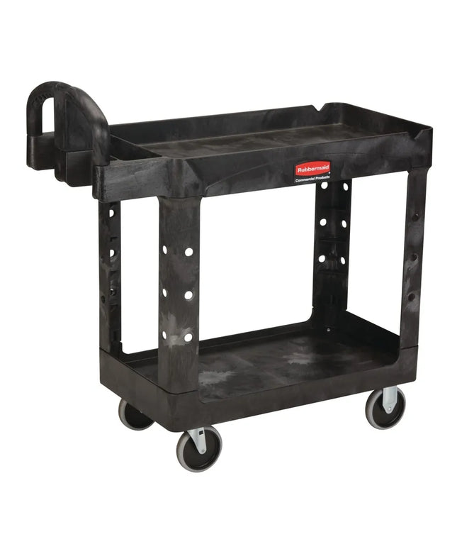 Xe Đẩy Phục Vụ Rubbermaid FG452088BLA 2 Tầng Polymer Tải Trọng 226.76 kg Thành Cao
