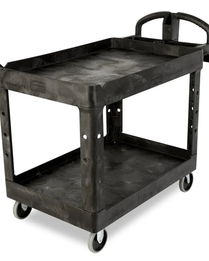 Xe Đẩy Phục Vụ Rubbermaid FG452088BLA 2 Tầng Polymer Tải Trọng 226.76 kg Thành Cao