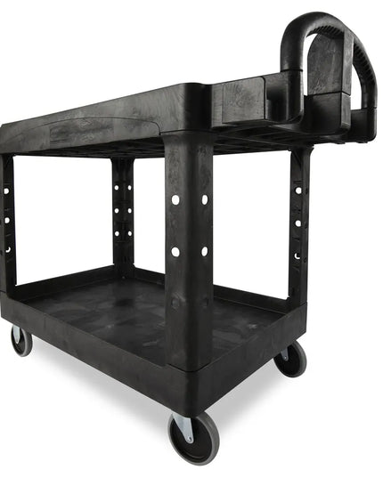 Xe Đẩy Phục Vụ Rubbermaid FG452088BLA 2 Tầng Polymer Tải Trọng 226.76 kg Thành Cao