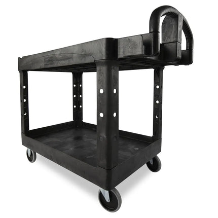 Xe Đẩy Phục Vụ Rubbermaid FG452088BLA 2 Tầng Polymer Tải Trọng 226.76 kg Thành Cao