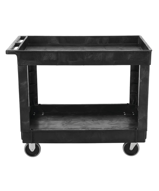 Xe Đẩy Phục Vụ Rubbermaid FG9T6700BLA 2 Tầng Polymer Tải Trọng 226.76 kg Thành Cao
