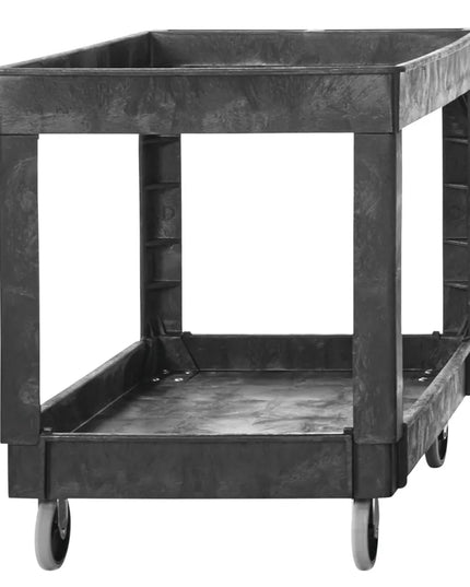 Xe Đẩy Phục Vụ Rubbermaid FG9T6700BLA 2 Tầng Polymer Tải Trọng 226.76 kg Thành Cao