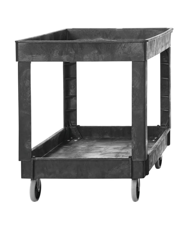 Xe Đẩy Phục Vụ Rubbermaid FG9T6700BLA 2 Tầng Polymer Tải Trọng 226.76 kg Thành Cao