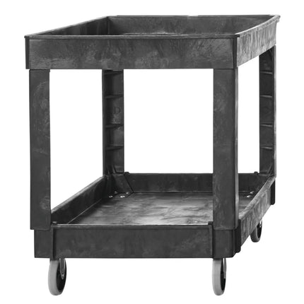 Xe Đẩy Phục Vụ Rubbermaid FG9T6700BLA 2 Tầng Polymer Tải Trọng 226.76 kg Thành Cao