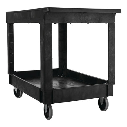Xe Đẩy Phục Vụ Rubbermaid FG9T6700BLA 2 Tầng Polymer Tải Trọng 226.76 kg Thành Cao