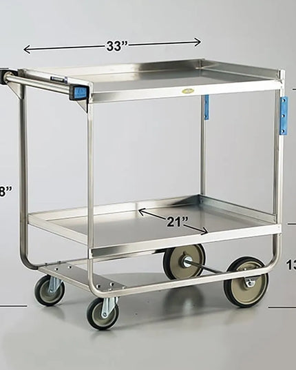 Xe Đẩy Tiện Ích Inox 2 Tầng Lakeside 543 Tải Trọng 317.46 kg, Gờ Nâng
