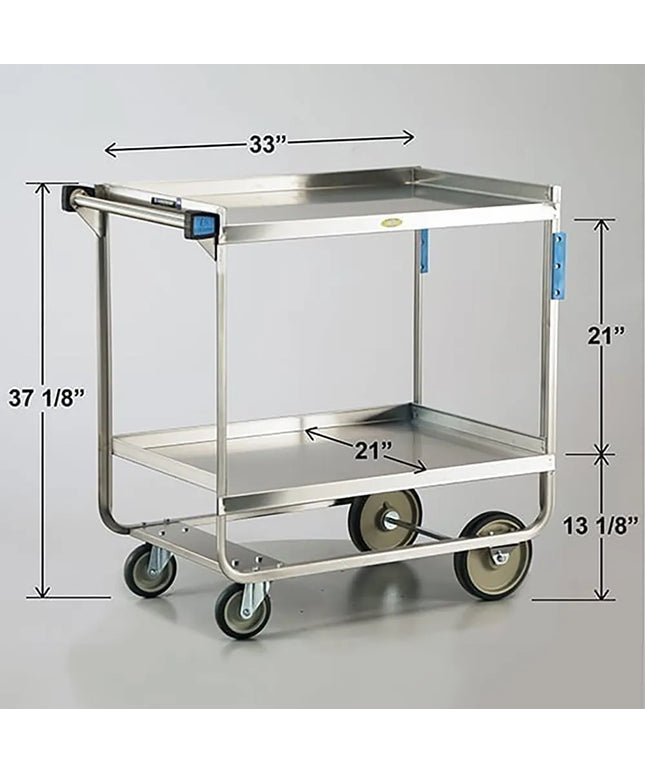 Xe Đẩy Tiện Ích Inox 2 Tầng Lakeside 543 Tải Trọng 317.46 kg, Gờ Nâng